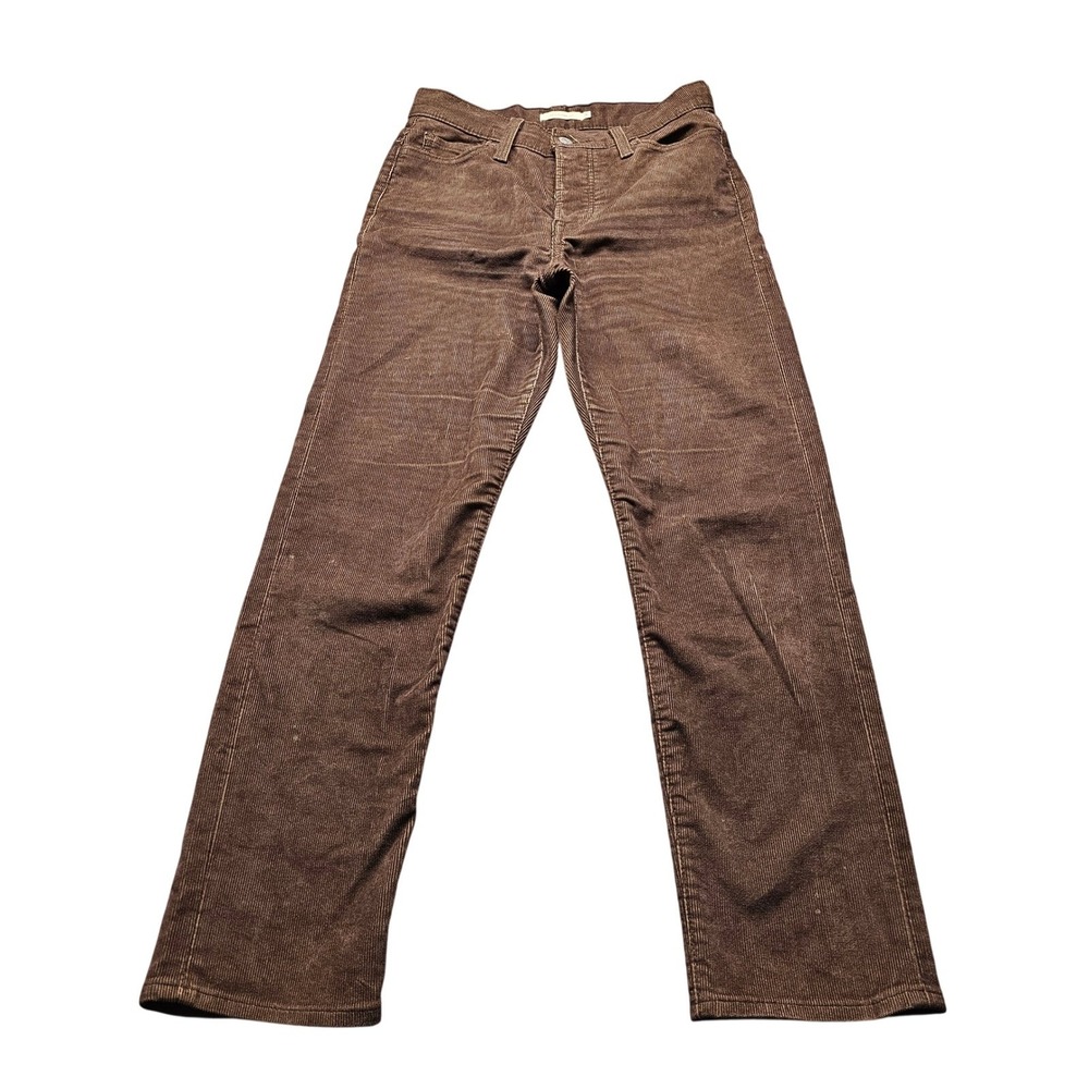 Levis Wedgie Straight Corduroy Pants Womens 26 Brown High Rise Casual Ribbed